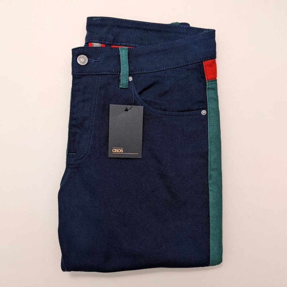 ASOS Design | Cut & Sew Colorblock Slim Jeans | 32x30
